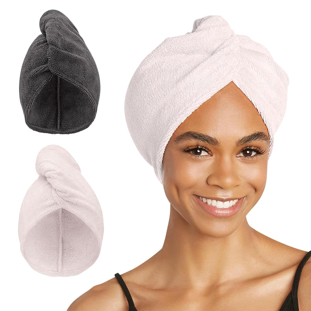 Turbie Twist serviette microfibre cheveux absorbante, séchage rapide et douceur.