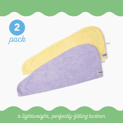 Turban-cheveux Turbie Twist en microfibre, maintien confortable pour cheveux humides.
