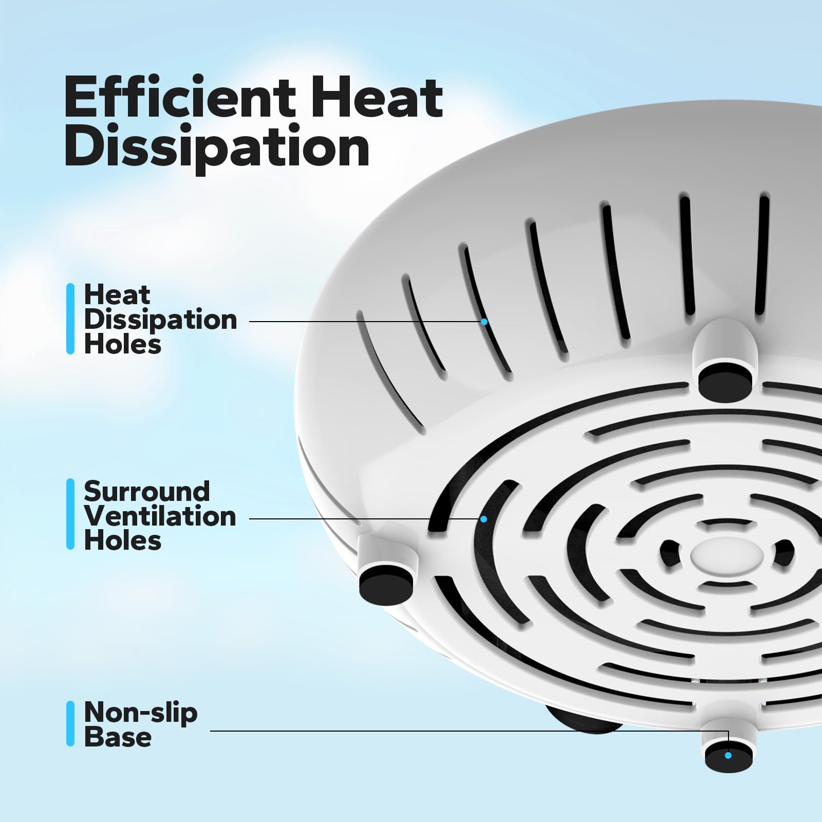 TurboTidy dissipation-chaleur-ventilation refroidit pendant les sessions.