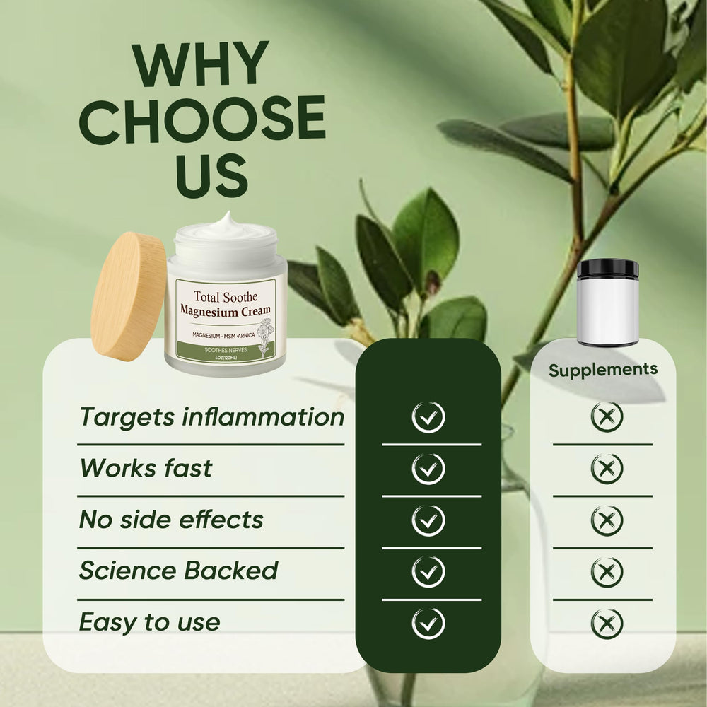 Utilisation quotidienne sur jambes, bras et dos avec Total Soothe.