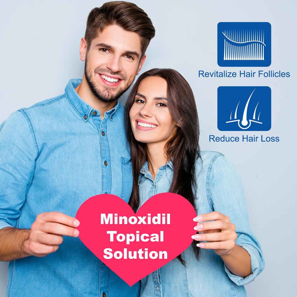 Application sur cheveux secs avec Tuymec Minoxidil 5% pour cuir chevelu ciblé.