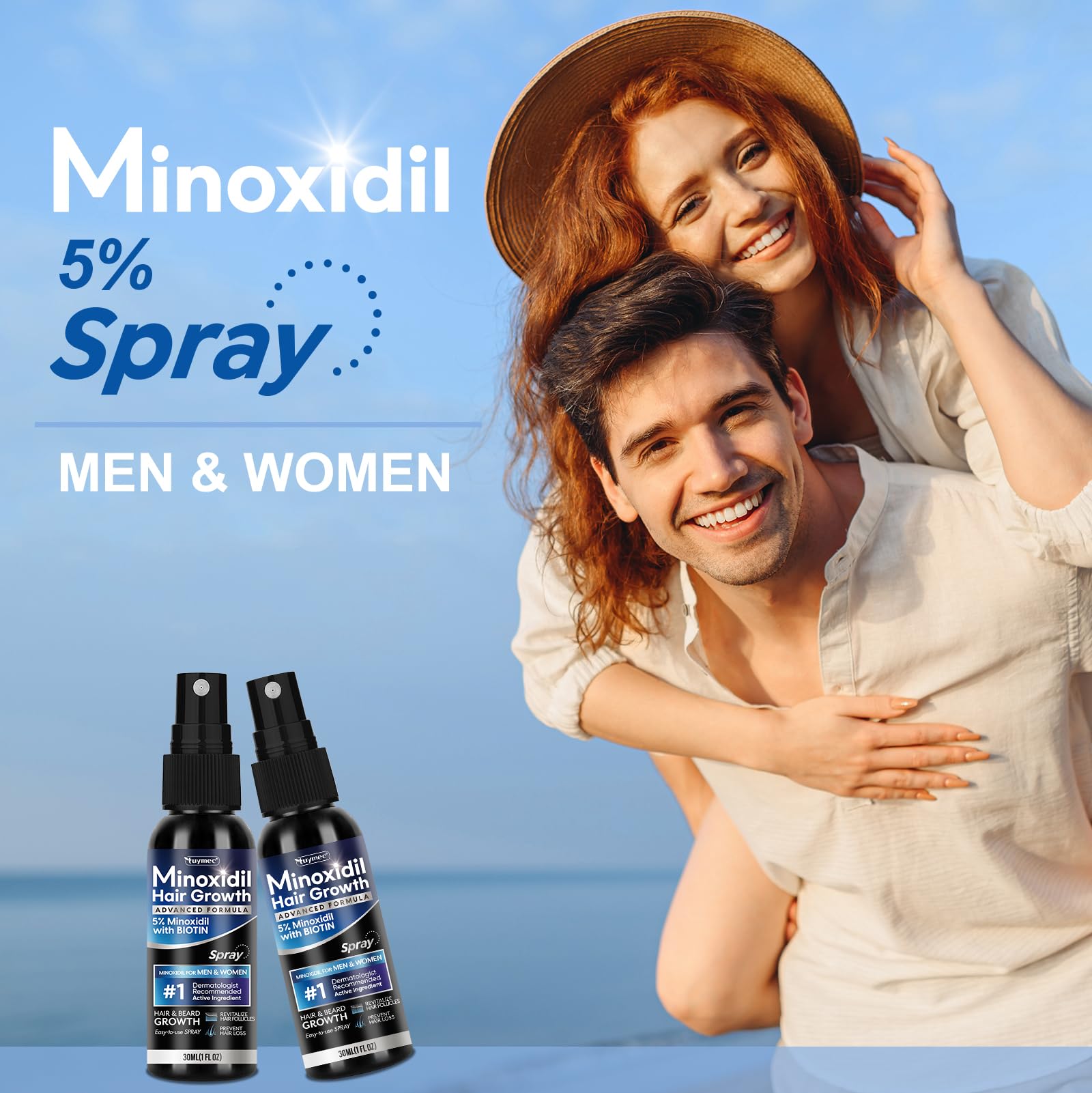 Salle de bain Tuymec Minoxidil 5% prête à l'emploi.