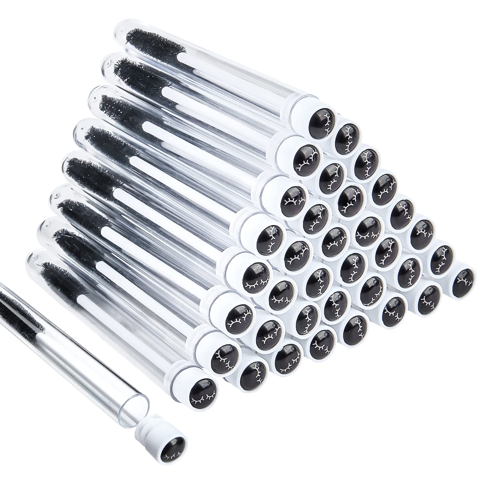 TUZAZO brosse mascara jetable prête à l'emploi pour un maquillage rapide.