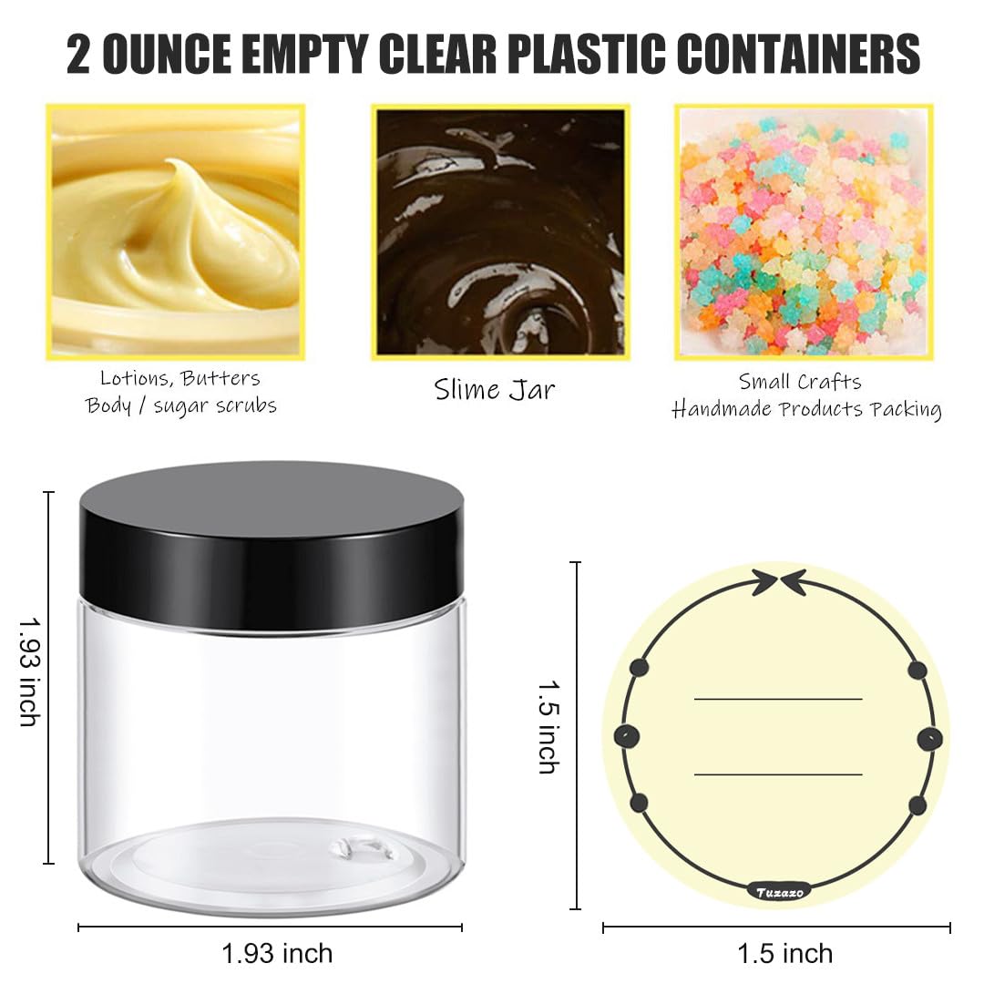 Conteneur TUZAZO sans BPA en PET clair, parfaite option pour produits maison.