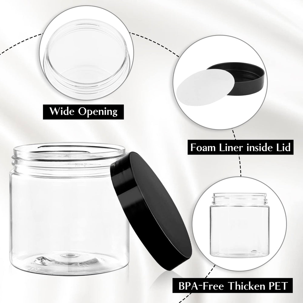 TUZAZO pot-plastique 4oz compact et portable idéal en déplacement.