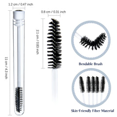 TUZAZO tubes transparents pour brosse, stockage propre et hygiénique.