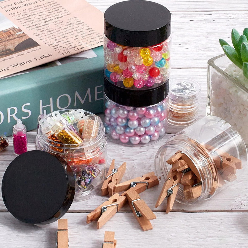 TUZAZO conteneur transparent en PET, pratique pour cosmétiques faits maison et échantillons.