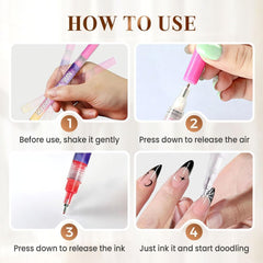 TWBBQ marqueurs art ongles dessin – possibilités créatives pour motifs détaillés.