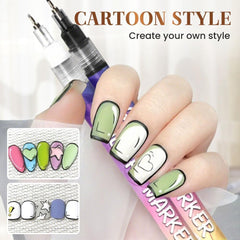TWBBQ stylo art ongles dessin gel – idéal pour des tracés précis sur gel.