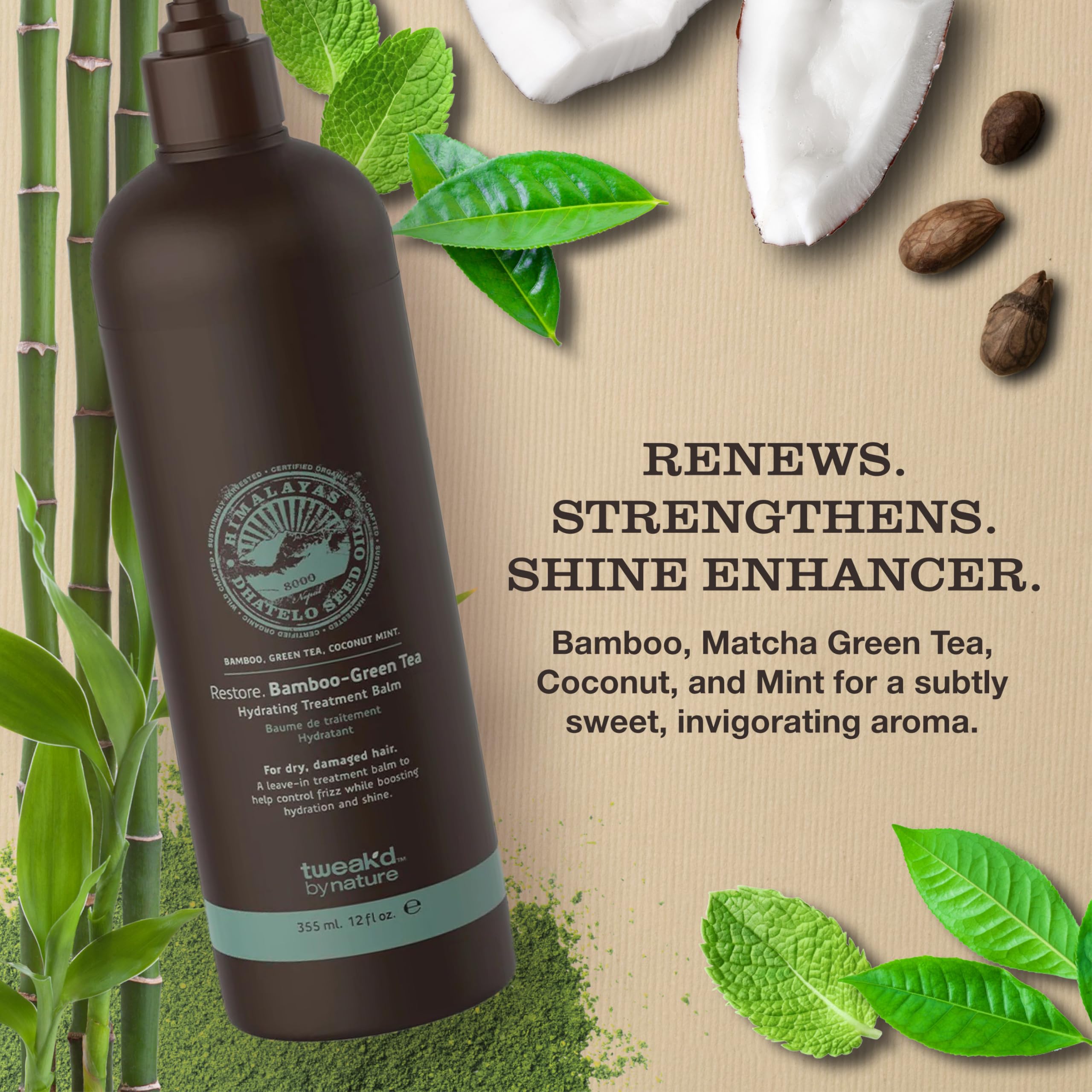 Tweak'd by Nature Restore emballage Leaping Bunny indiquant une certification sans cruauté animale.