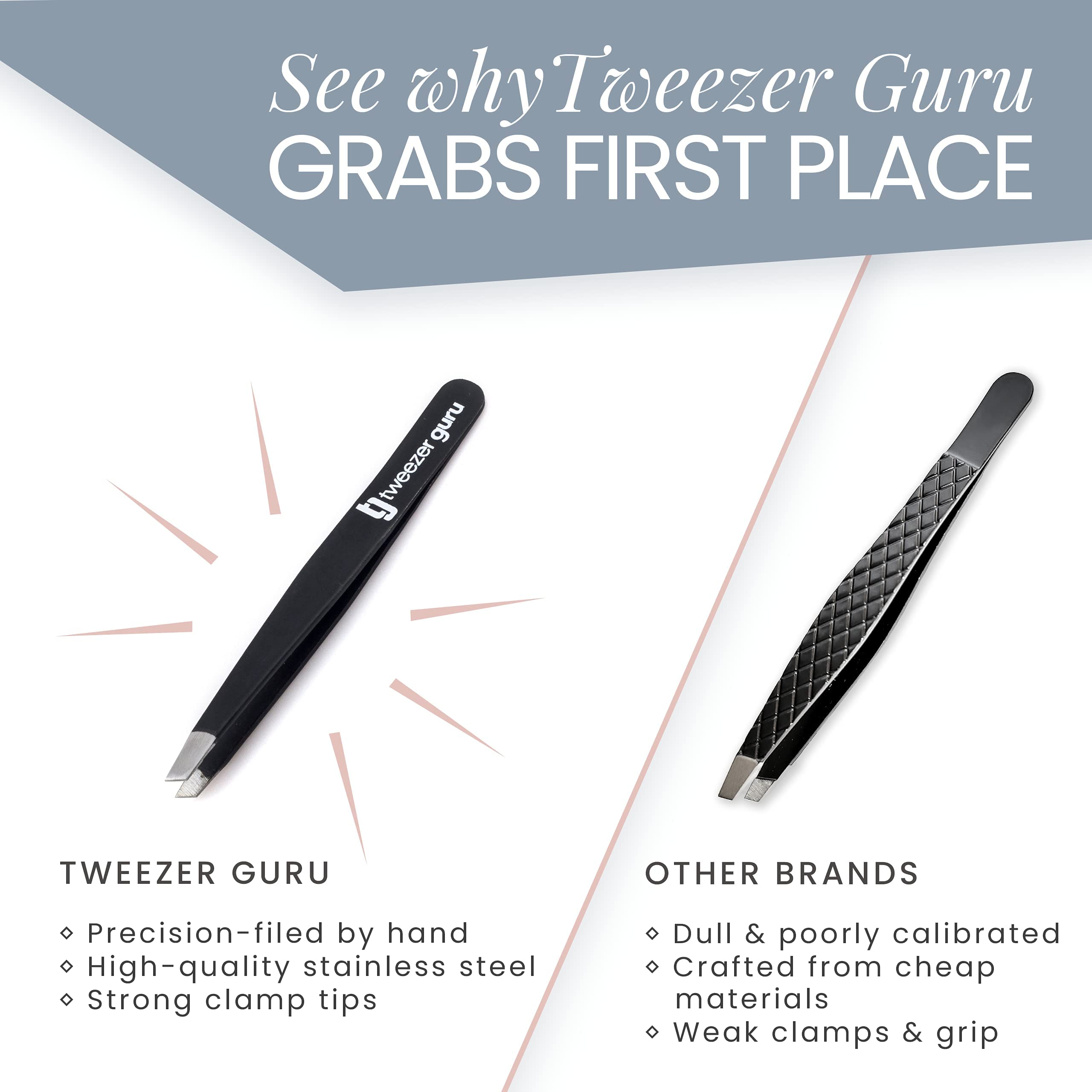 Tweezer Guru-acier-inox-professionnel: durabilité et performance sur le long terme.