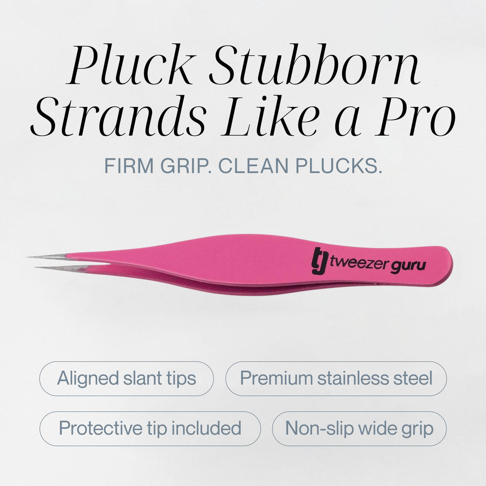 TWEEZER GURU Acier inoxydable avec finition matte durable.