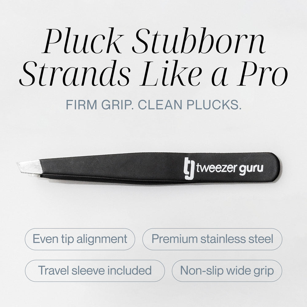 TWEEZER GURU pinces-pointues-precision offrent une précision efficace sur les poils indisciplinés.
