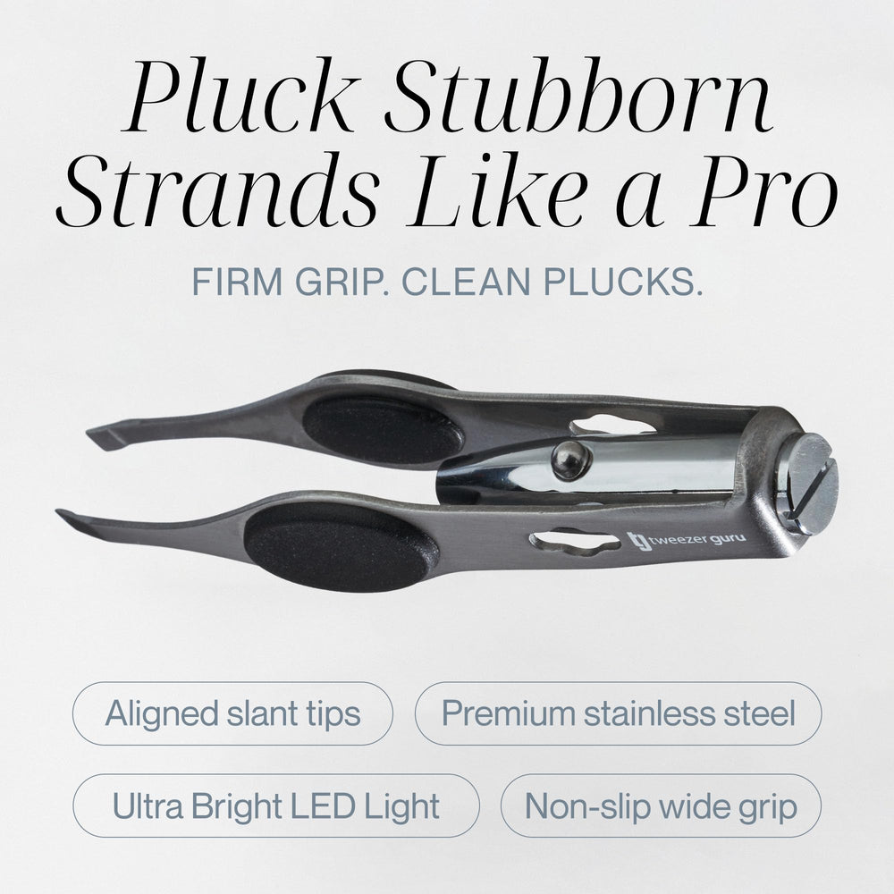 TWEEZER GURU Pro acier inoxydable pour durabilité et fiabilité.