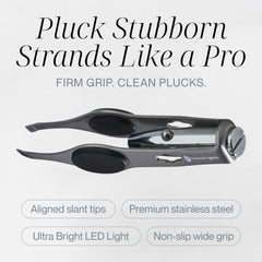 TWEEZER GURU Pro acier inoxydable pour durabilité et fiabilité.