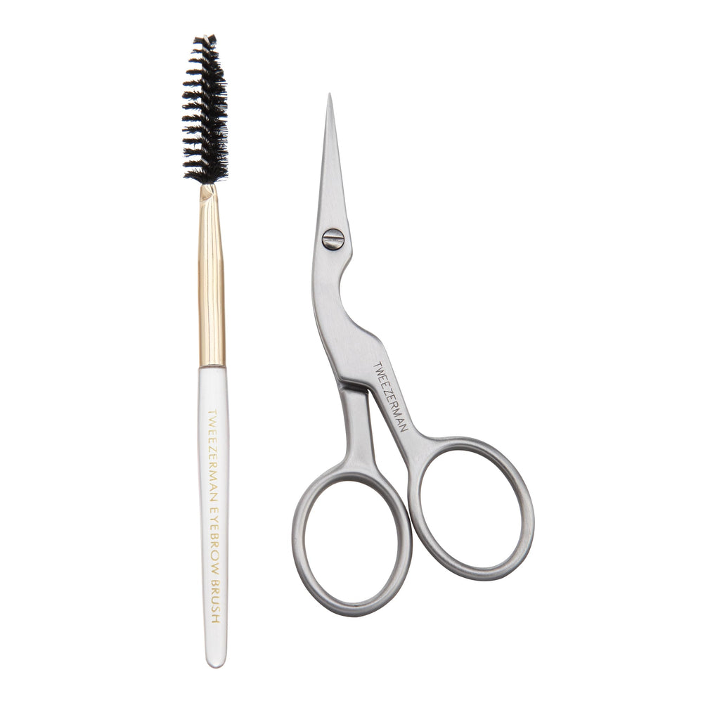 Tweezerman ciseaux de mise en forme des sourcils avec lames ultra fines pour une coupe précise.