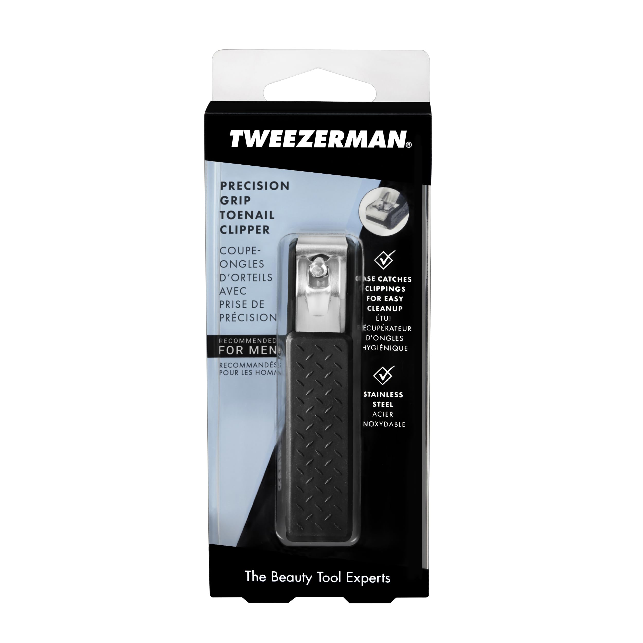 Etapes de clipage centre Tweezerman : précision sans effort noir