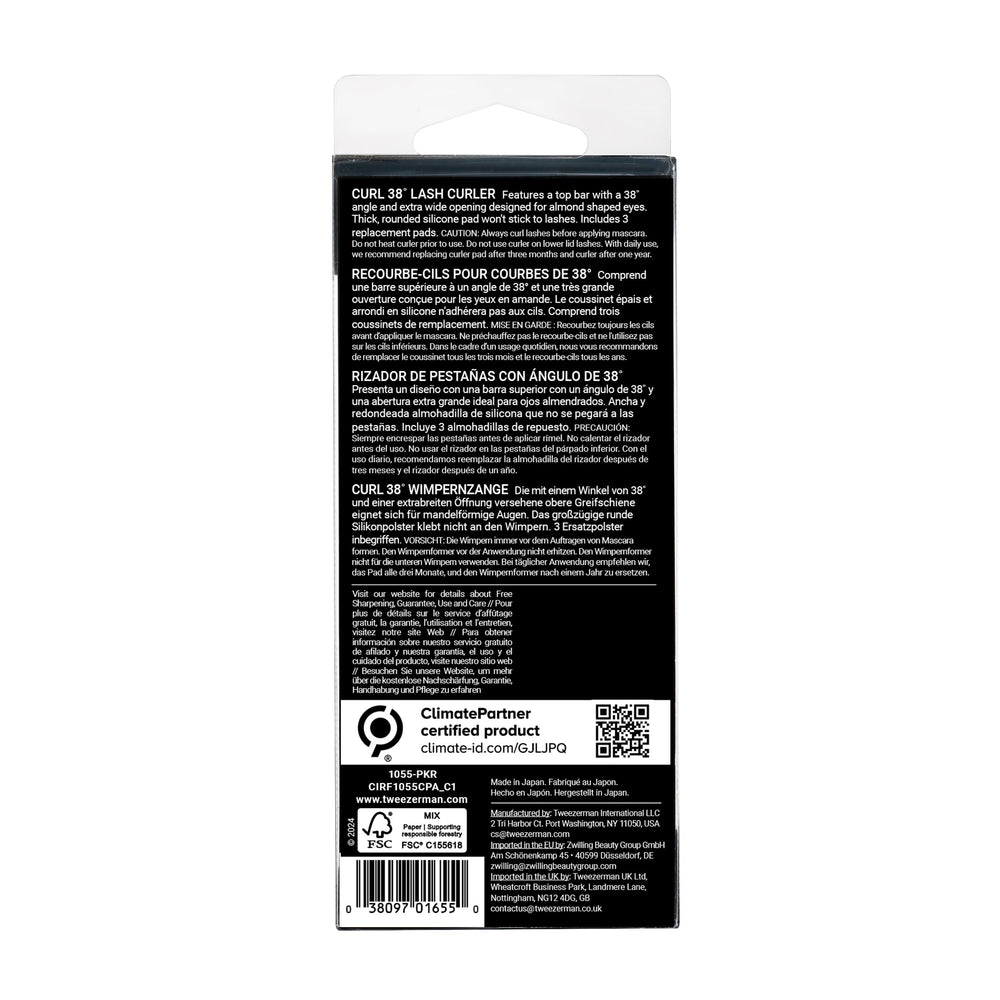 Tweezerman Curl 38 offre un look naturel et un regard éveillé sans pincement.