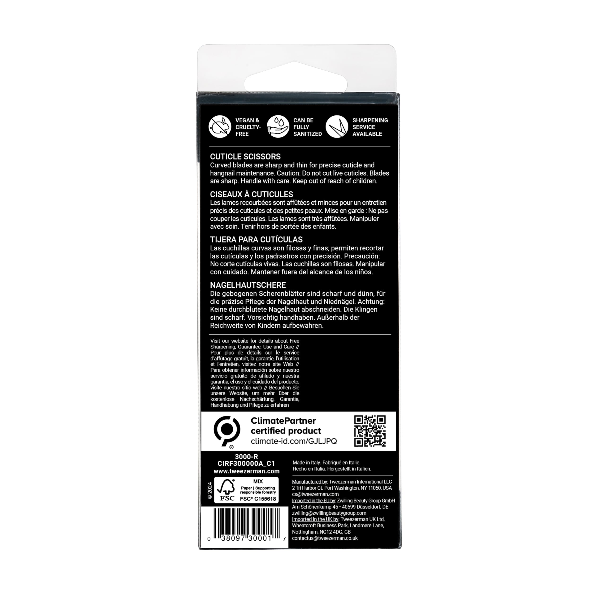 Tweezerman Cuticle Scissors propose un rituel soin ongles a domicile