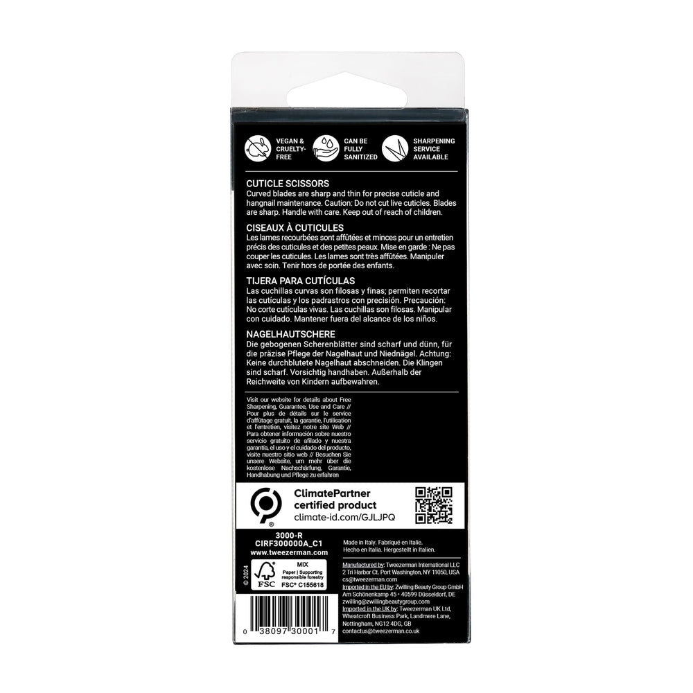 Tweezerman Cuticle Scissors propose un rituel soin ongles a domicile
