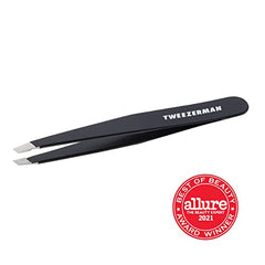 Tweezerman G.E.A.R. Slant Tweezers Midnight, pointe finement taillée pour chaque poil