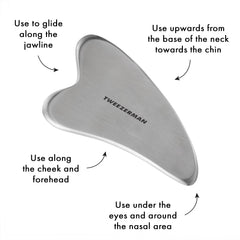 Effet de refroidissement naturel du Gua Sha Tweezerman, réfrigérable pour plus de confort.