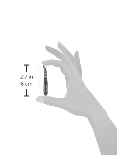 Tweezerman Mini Pince-Cuticules Squeeze argent, zone texturee proche de la pointe.