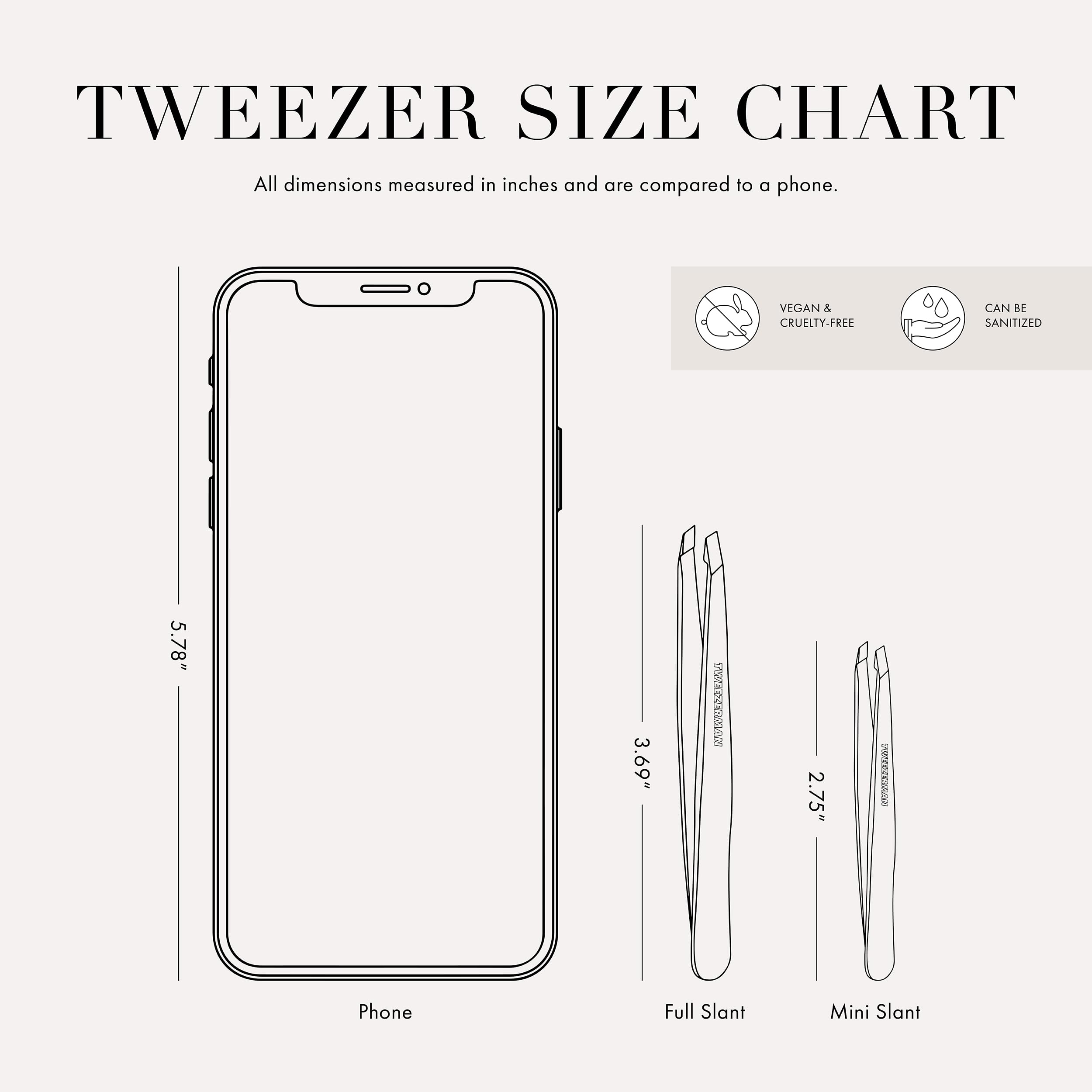 Tweezerman Mini Slant – outil discret pour des sourcils nets à tout moment.