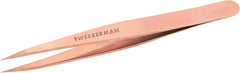 Tweezerman pince a epiler pointe inox rose dore pour une precision parfaite