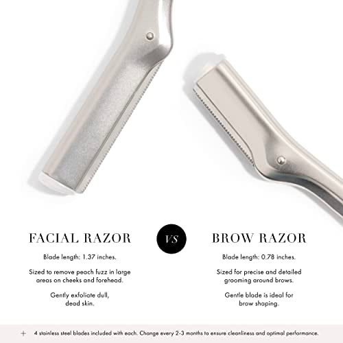Tweezerman rasoir visage inox, capuchon de protection évite les coupures après usage.