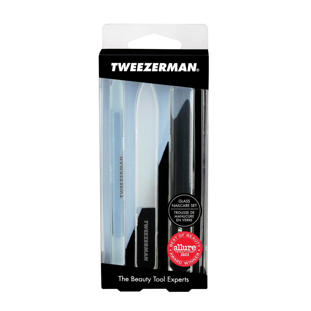 Kit durable et réutilisable Tweezerman Glass Nailcare Set.