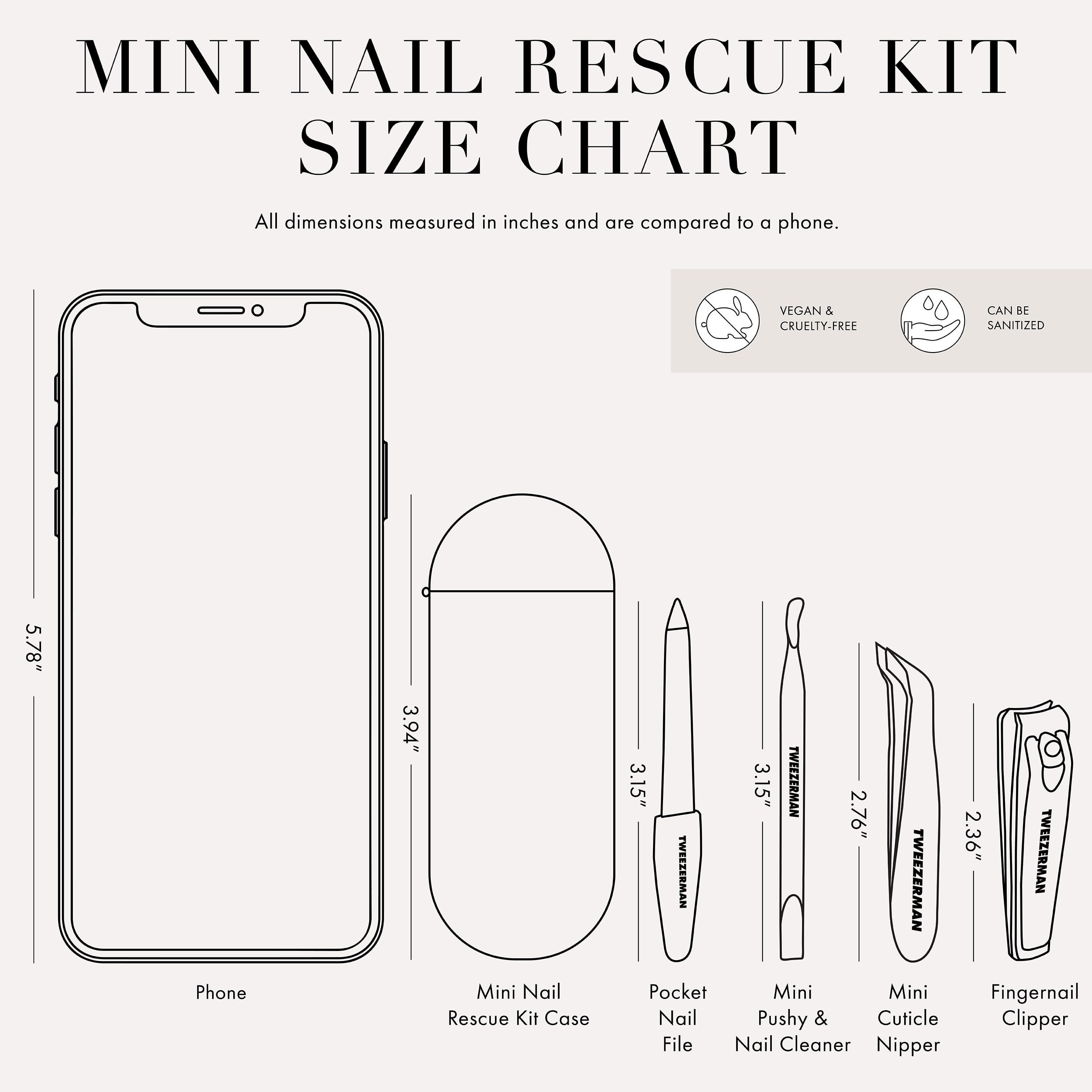 Utilisation en voyage Tweezerman pour retoucher les ongles rapidement