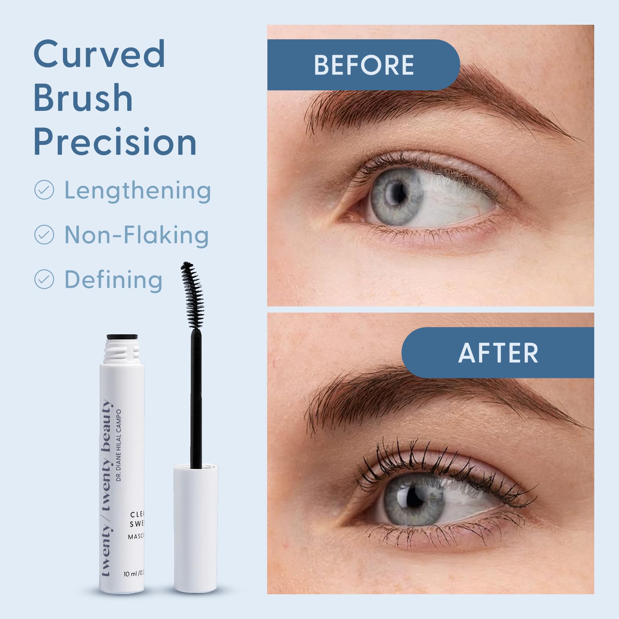 utilisation adaptée aux yeux sensibles et porteurs de lentilles avec Twenty/Twenty