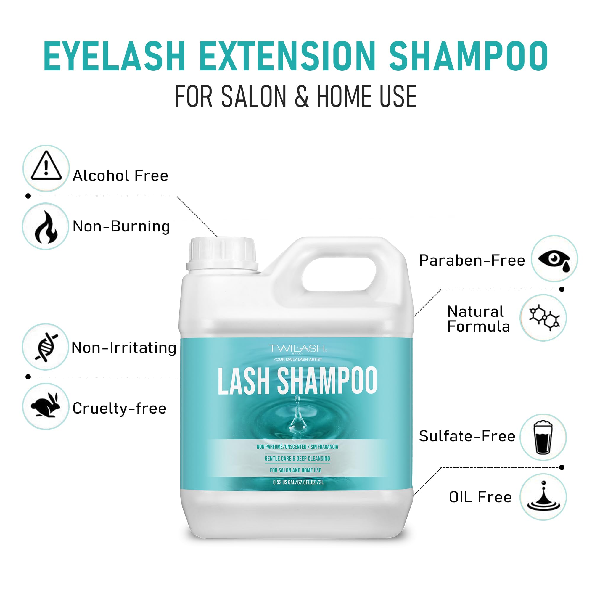 TWILASH BY DLY Mousse riche — nettoyage doux sans agresser les cils.