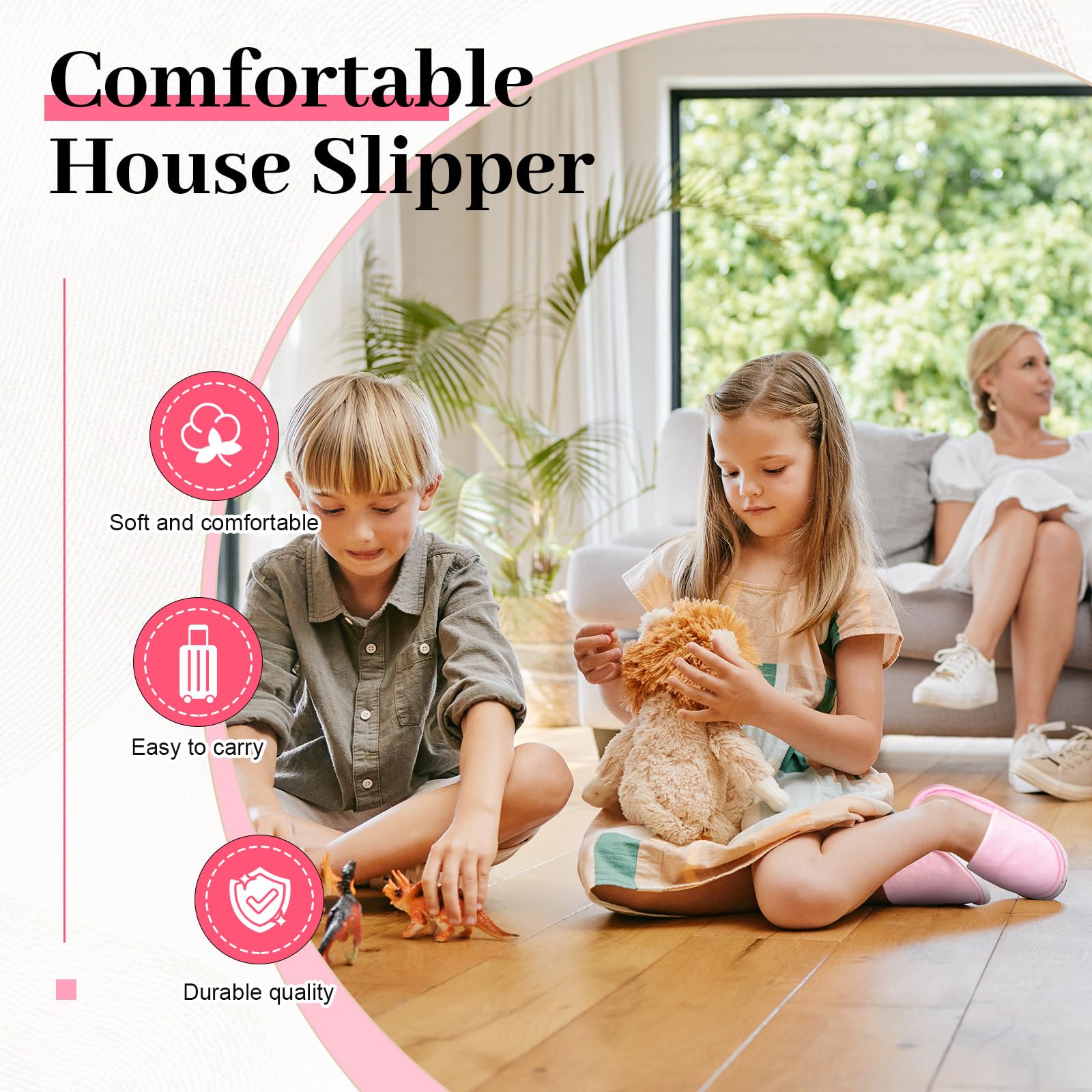 Chaussons Twistover anti-glisse pour enfants, sécurité sur sols mouillés.