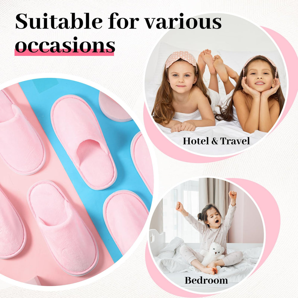 Chaussons Twistover pour fêtes et voyages, rose, faciles à partager.