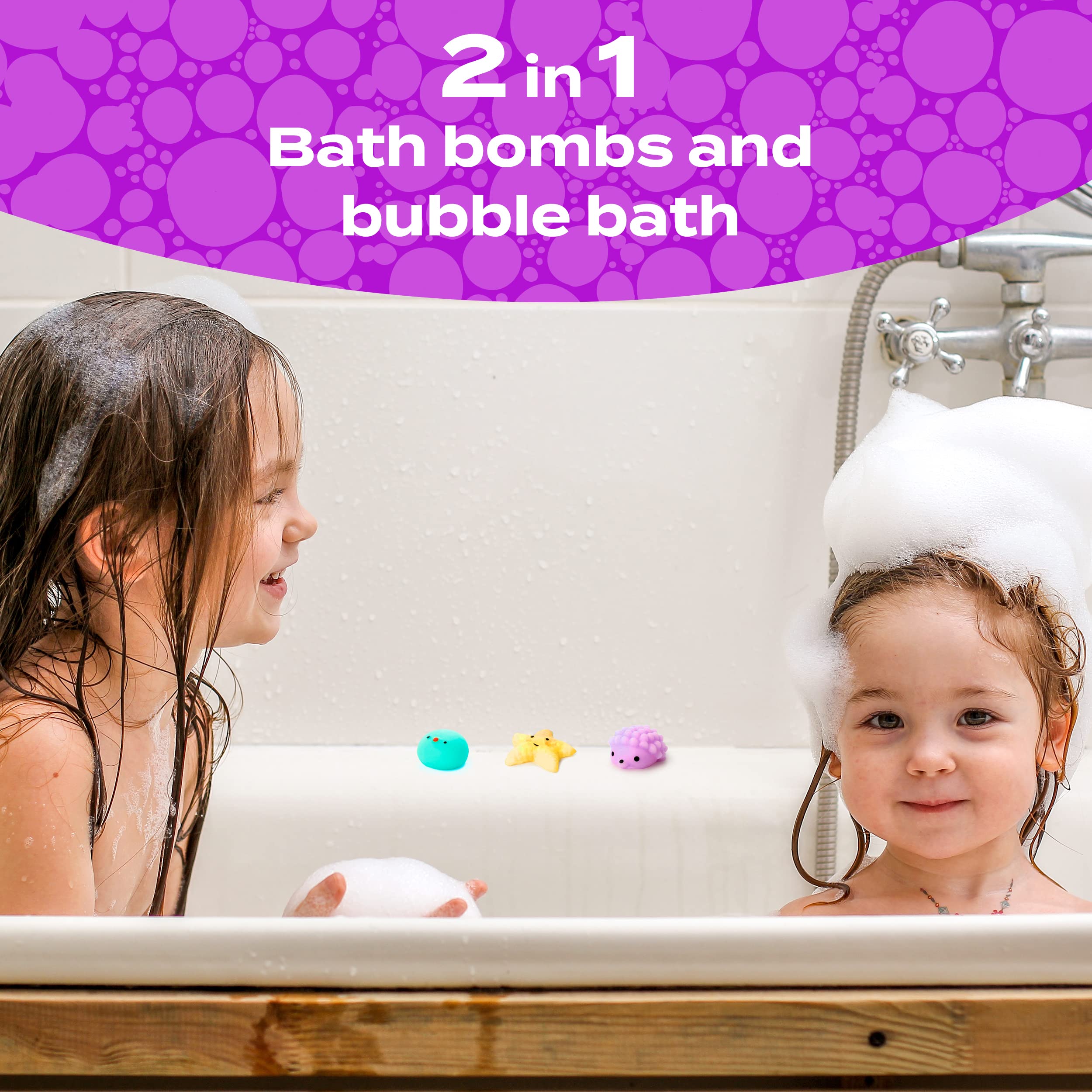 Two Sisters bombe-bain-squishy-surprise-figurine-cachee 3: parfum fruité qui ravit les sens.