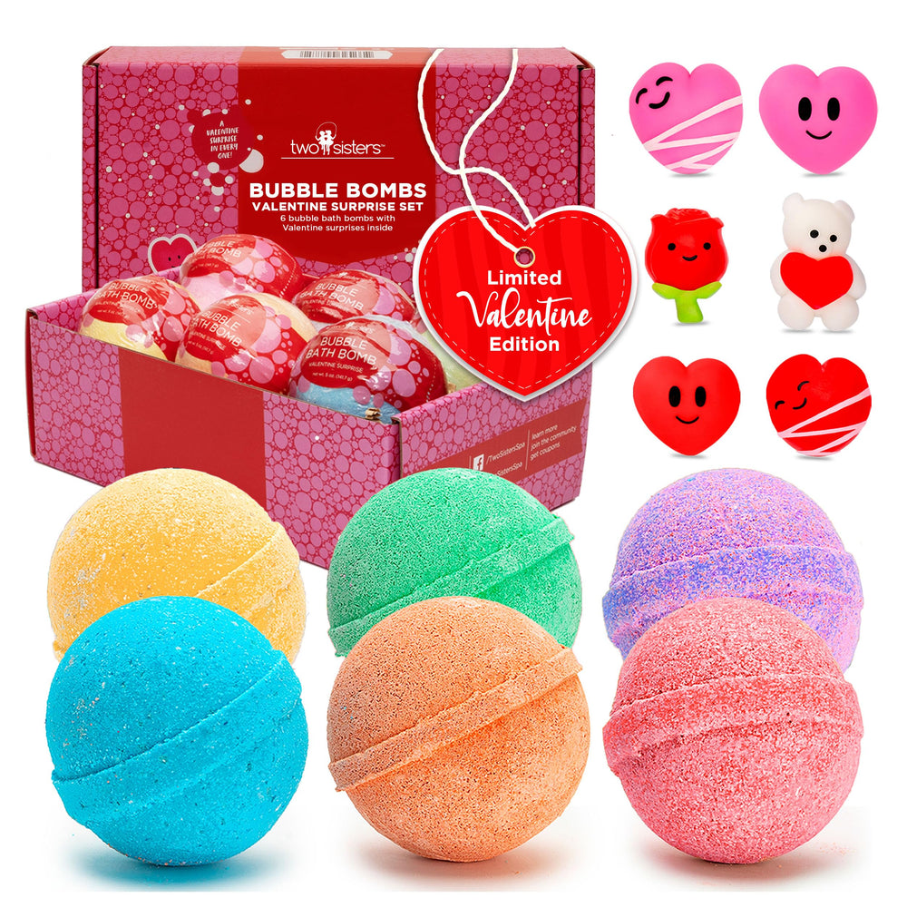 Bombe de bain Two Sisters colorée créant des bulles dans le bain