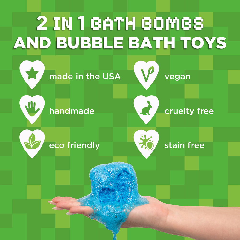 Two Sisters TNT Creeper bombe bain sans taches autour de la baignoire
