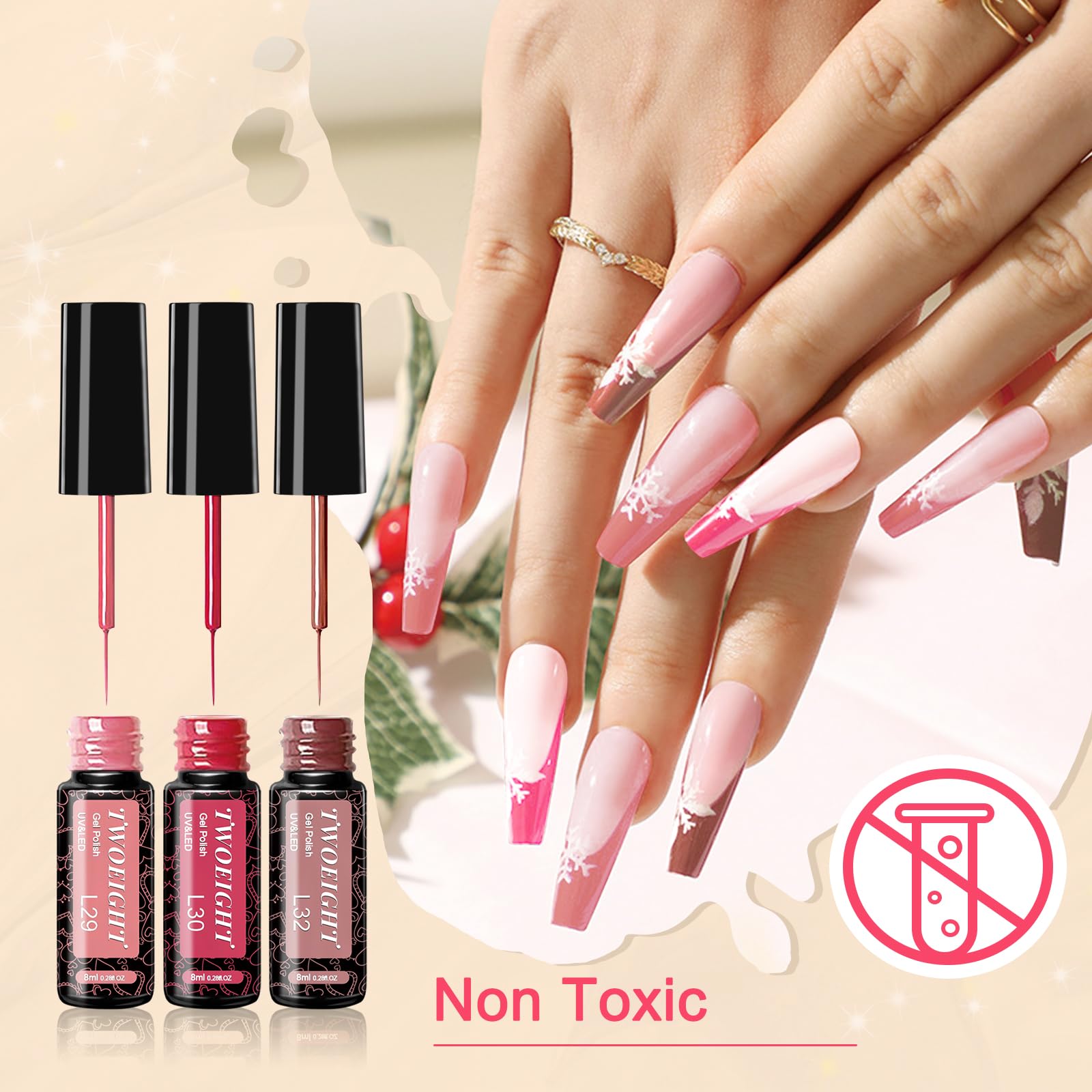 TwoEight Gel Vernis Liner: application maison facile et polyvalente.
