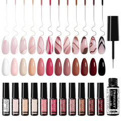 TwoEight Gel Vernis Liner: bouteille en gros plan montrant les couleurs riches.