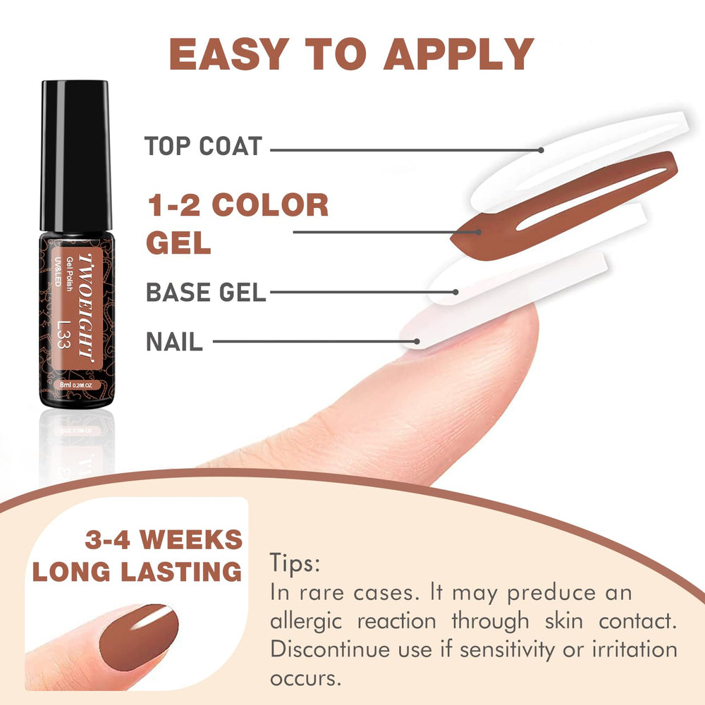 TwoEight Gel Vernis Liner: lampe UV/LED intégrée pour polymérisation.