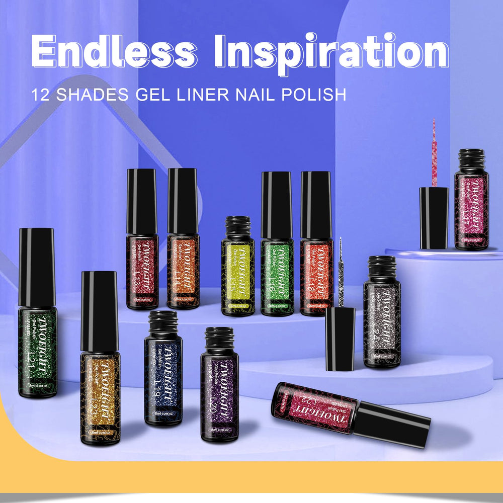 TwoEIGHT pinceau fin pour tracés précis et designs délicats sur ongles.