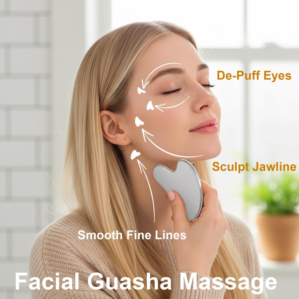 Gua sha TWPER inox – outil durable et frais pour contours