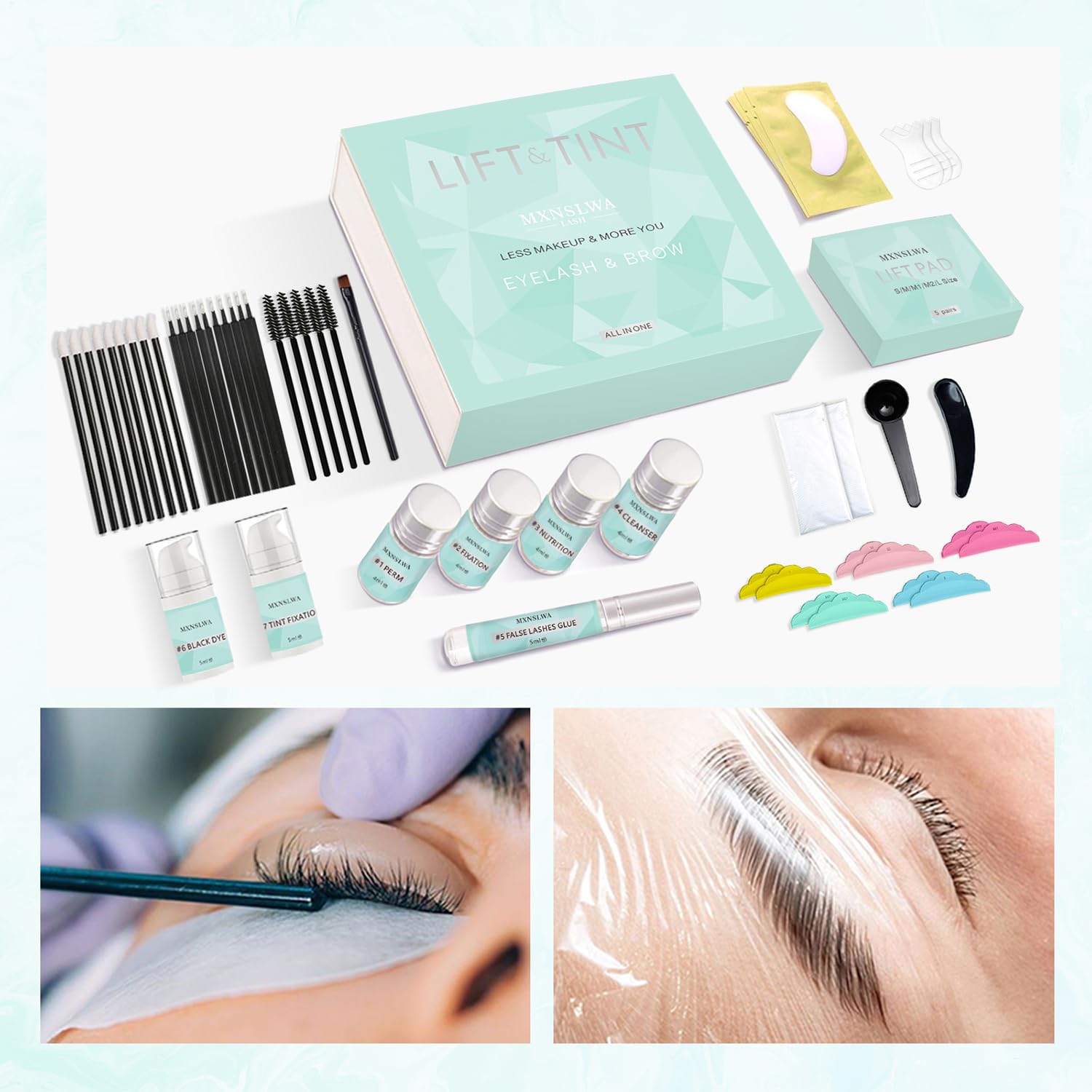 TYAYW kit rehaussement cils – brosse et applicateur pour un regard ouvert