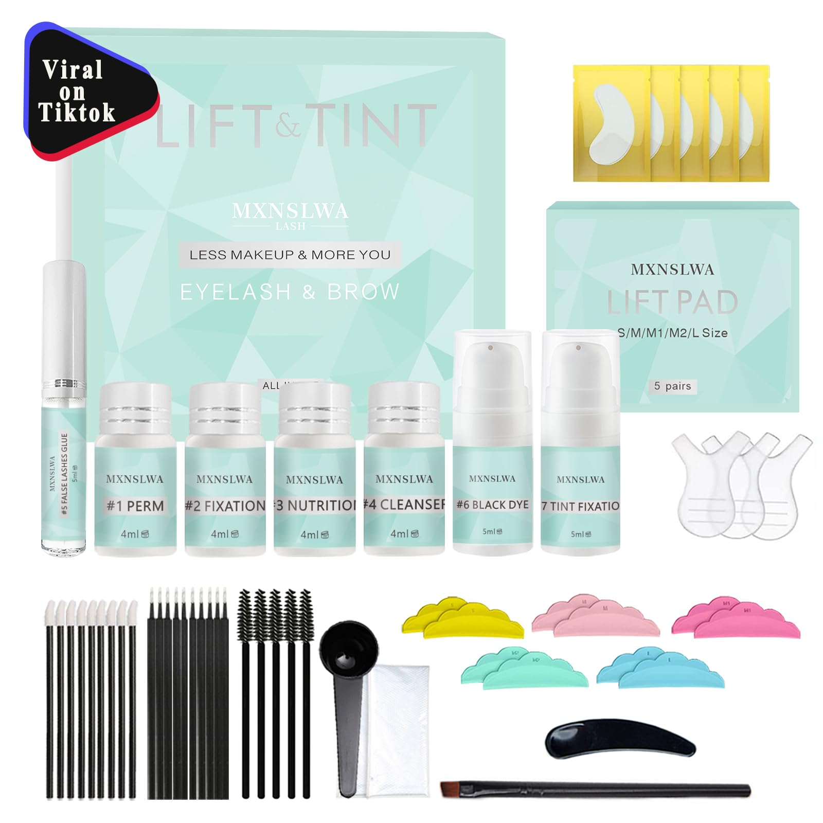 TYAYW kit rehaussement cils – ensemble complet pour mise en plis à domicile