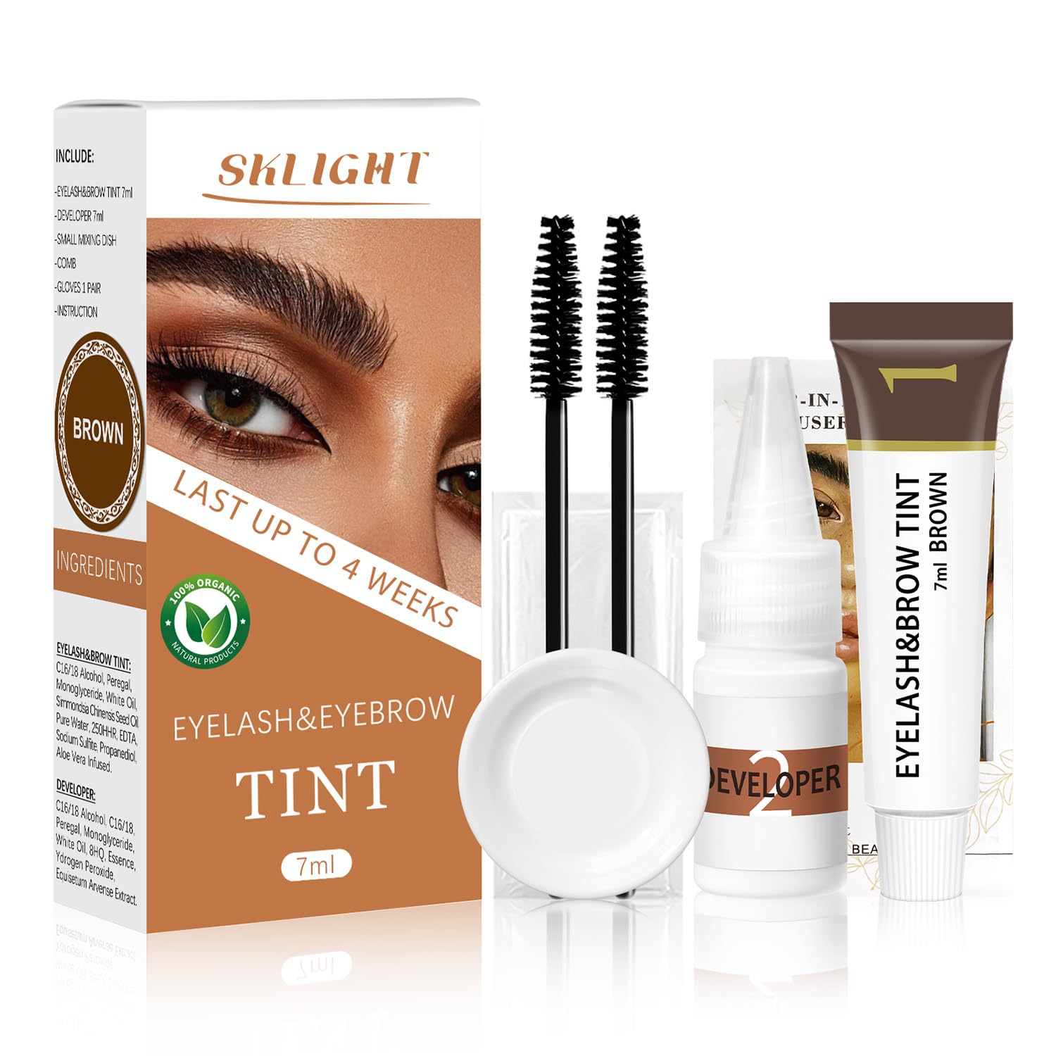 TYAYW kit couleur cils brun : teint naturel et tenue longue durée.