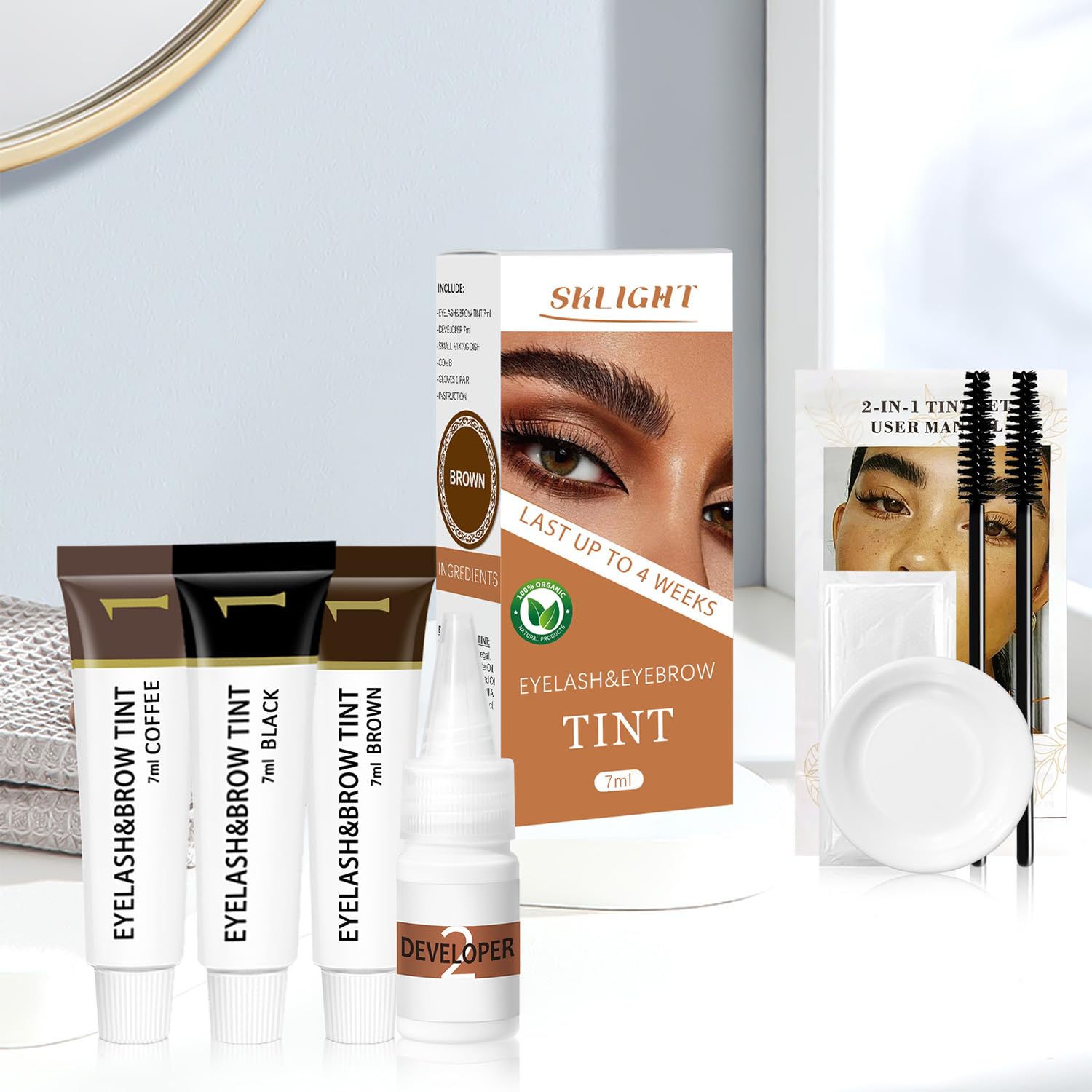 TYAYW kit complet : ensemble pratique pour obtenir cils et sourcils définis.
