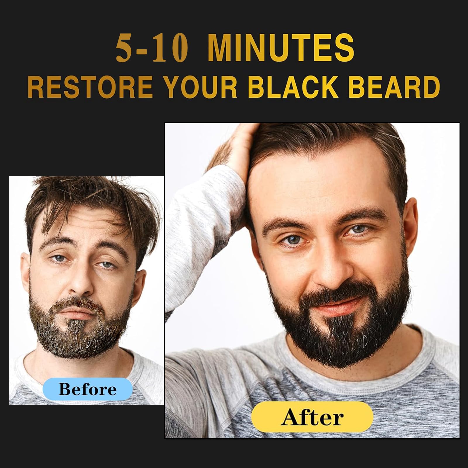 TYAYW teinture barbe application: massage uniforme pour couleur homogène