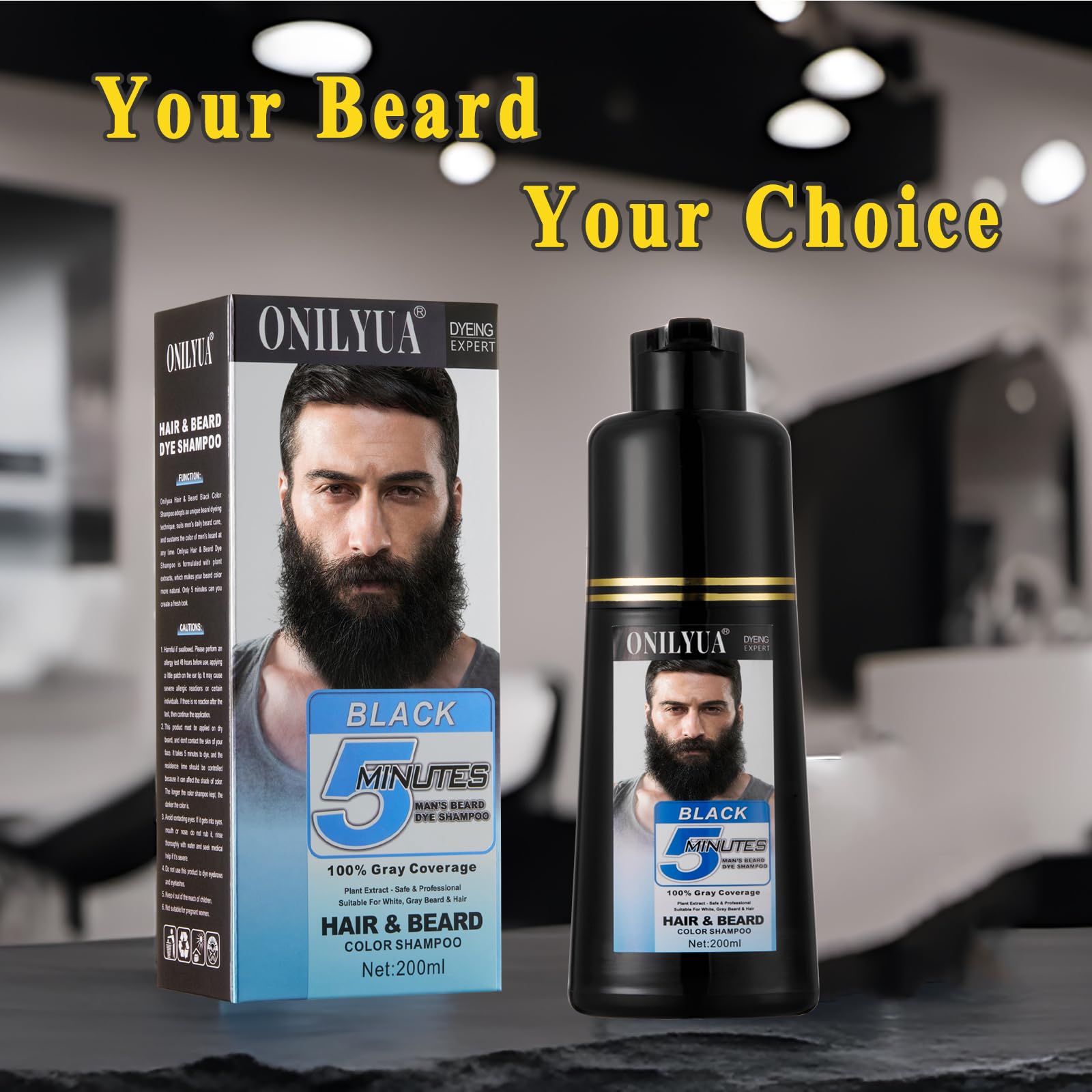 TYAYW teinture barbe résultat: aspect plus sombre et net au quotidien